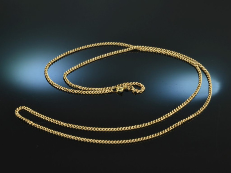 Around 1960! Classic long curb chain yellow gold 585 9.6 grams