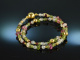 Spring Colors! Fancy Armband Peridot Granat Rosenquarz Cherryquarz Silber 925 vergoldet