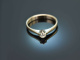 Around 1970! Classic Brilliant Engagement Ring 0,15 ct White Gold 585