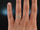 Sky Blue! Feiner Ring Blau Topas Brillanten Gelb Gold 750