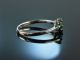 Green Blossom! H&uuml;bscher Smaragd Diamant Ring Wei&szlig; Gold 750