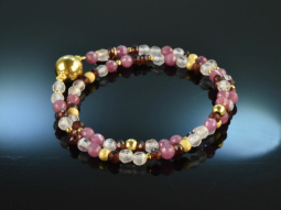 Cherry Blossom! Fancy Armband Pink Saphir Rosenquarz...