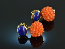 Orange and Blue! Schicke Ohrringe Karneol Lapislazuli...