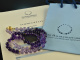 Around 1970! Beautiful long amethyst ball chain in gradient silver 925 gold plated