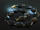 Around 1970! Extraordinary large striped agate necklace gold 750