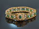 Porto um 1950! Wundervolles seltenes Armband Gold 800 Grünachat und Perlen