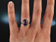 Um 1966! Feinster Vintage Amethyst Diamant Ring Wei&szlig; Gold 585