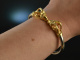 Around 1970! Chic vintage ram bangle silver 900 gold plated