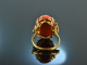 Um 1960! Traumhafter Vintage Mittelmeer Korallen Ring Gold 750