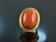 Holland um 1955! Fantastischer Vintage Lachs Korallen Ring Gold 585