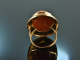 Holland um 1955! Fantastischer Vintage Lachs Korallen Ring Gold 585