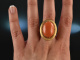 Holland um 1955! Fantastischer Vintage Lachs Korallen Ring Gold 585