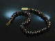 1900! Beautiful large faceted garnet chain gold 585 Clasp silver 835