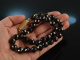1900! Beautiful large faceted garnet chain gold 585 Clasp silver 835