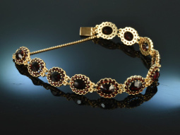 Around 1995! Wonderful bohemian garnet bracelet silver...