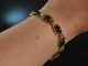 Around 1995! Wonderful bohemian garnet bracelet silver 925 gold plated