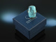 Around 1965! Cool big noble vintage turquoise ring gold 750