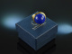 Around 1995! Sensational heavy lapis lazuli ring gold 750