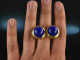 Around 1995! Classic beautiful lapis lazuli earclips gold 750