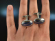Around 1995! Very nice cufflinks silver 925 with blue enamel