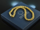 Around 1980! Classic heavy necklace curb chain chased silver 925 gold plated