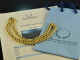 Around 1980! Classic heavy necklace curb chain chased silver 925 gold plated