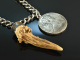 Water castle around 1950! Beautiful Charivari with pendants and coins silver 800