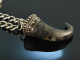 Water castle around 1950! Beautiful Charivari with pendants and coins silver 800