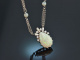 München um 1970! Seltenes Opal Collier Diamanten Weiß Gold 585