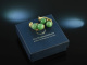 Around 1960! Chic Sixties earclips Apple Jade Gold 585