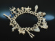 London 1979! Klassisches Bettelarmband Silber 925 mit 13 Charms