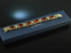 Around 1930! Strict Bauhaus amber bracelet silver 835 gold plated