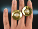 Around 1985! Classic elegant earclips mabe beads gold 585