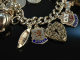 Birmingham 1960! Schweres Vintage Bettelarmband 25 Charms Silber 925