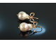 Charming Ribbon! Schleifen Ohrringe Silber 925 ros&eacute;vergoldet barocke Zuchtperlen