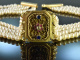 Salzburg um 1900! H&uuml;bsche Trachten Dirndl Kropfkette 4reihig Zuchtperlen Silber vergoldet