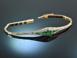 M&uuml;nchen um 1920! Edles Art Deco Smaragd Diamant...