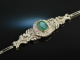 usa around 1955! Sensational big vintage platinum bracelet emerald diamonds