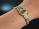 USA um 1955! Sensationelles gro&szlig;es Vintage Platin Armband Smaragd Diamanten