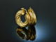 1975! Chic big vintage creole earrings silver 925 gold plated