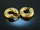1975! Chic big vintage creole earrings silver 925 gold plated