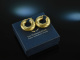 1975! Chic big vintage creole earrings silver 925 gold plated