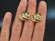 Around 1965! Beautiful vintage costume cufflinks silver 835 gold plated