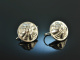 Around 1960! Pretty decorated costumes Dirndl earrings silver 835