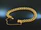 Around 1970! Chic classic tank bracelet silver 800 gold plated