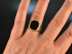 Around 1965! Classic simple men seal coat of arms ring onyx gold 333