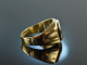 Um 1950! Sch&ouml;ner Damen Wappen Siegel Ring Onyx Gold 333