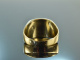 Um 1950! Sch&ouml;ner Damen Wappen Siegel Ring Onyx Gold 333