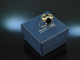 1975! Beautiful classic ladies signet ring onyx gold 585
