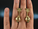Transylvania around 1900! Beautiful traditional costumes Dirndl earrings silver 800 delicately gold-plated
